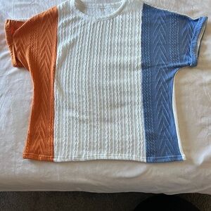 Women's Color Block Short Sleeve Top